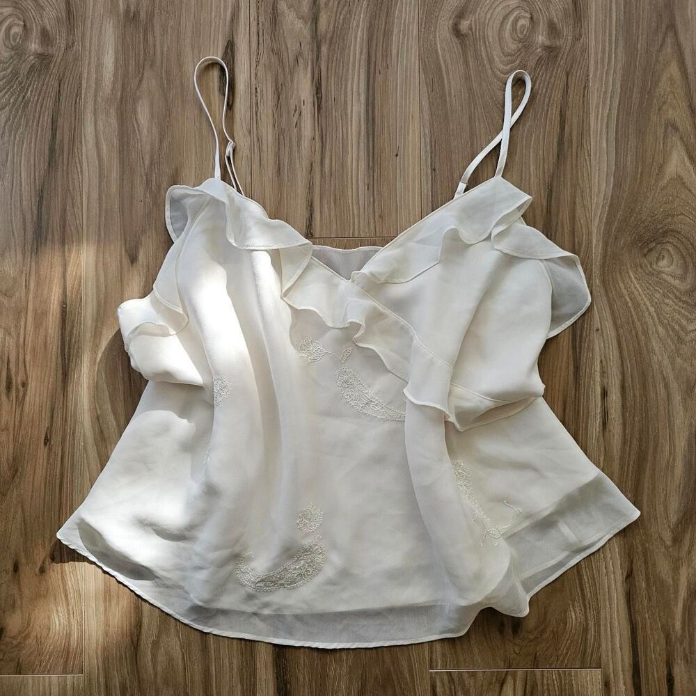 Valerie Stevens Intimates fairycore cami top with delicate embroidery & beading